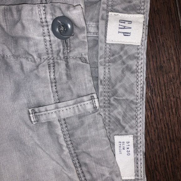 Gap light grey slim khaki pants - Picture 3 of 3